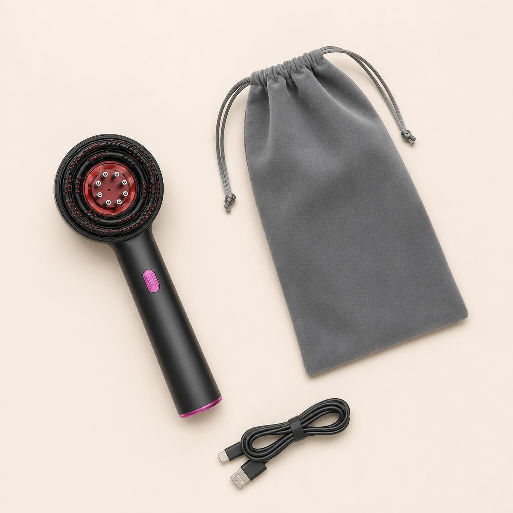 Masajeador capilar CYD con bolsa de viaje y cable USB-C